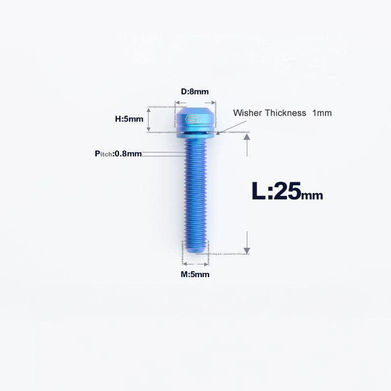 M5 L10-40MM Titanium Bolts With Wishers For Bicycle Stem