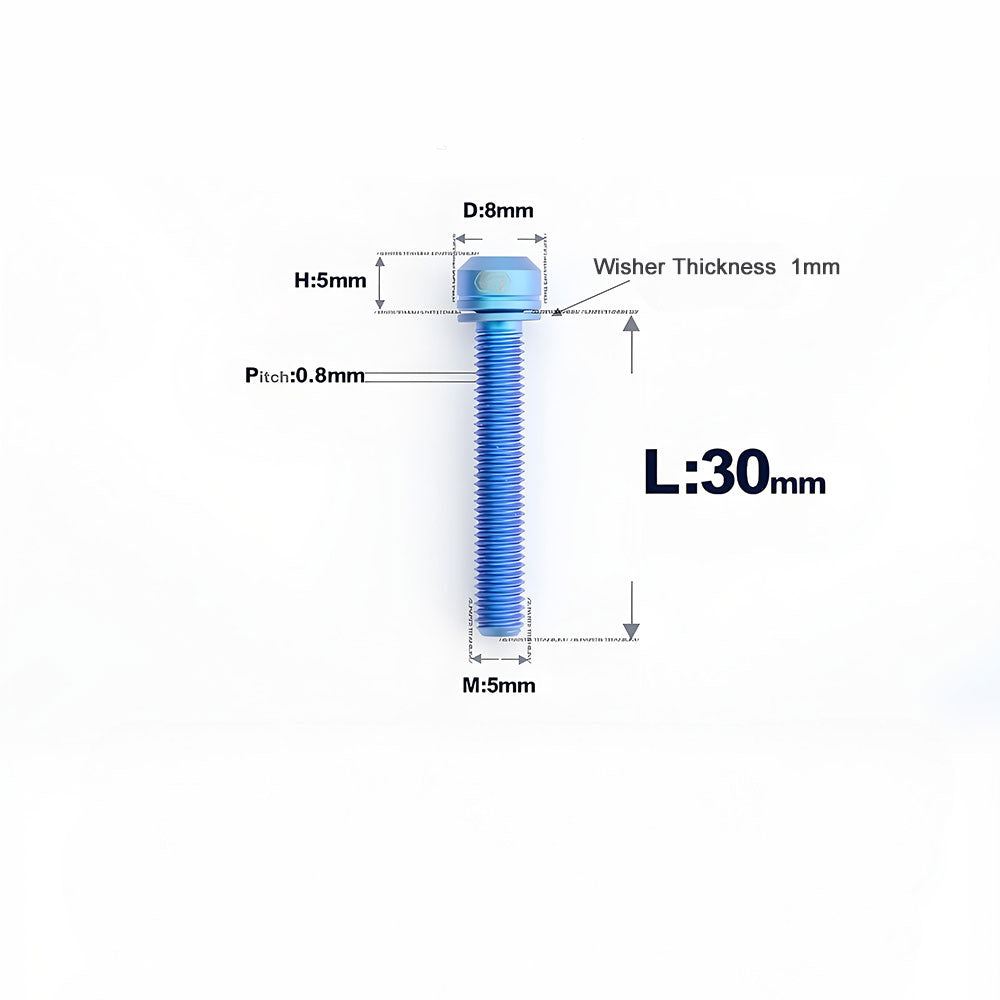 M5 L10-40MM Titanium Bolts With Wishers For Bicycle Stem