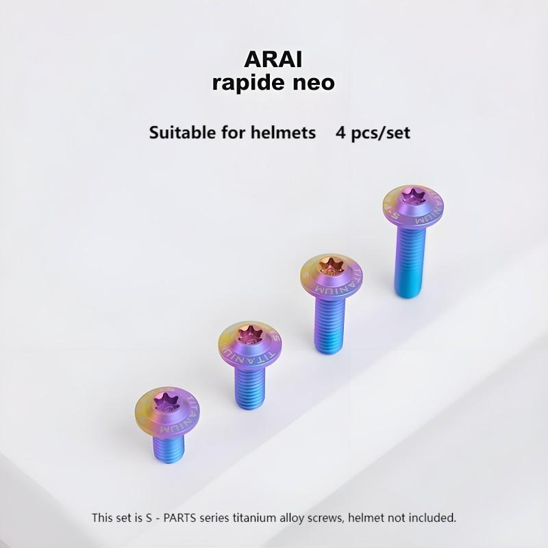 M5/M6x12mm Titanium Disc Bolts for ARAI RAPIDE-NEO Helmet Series