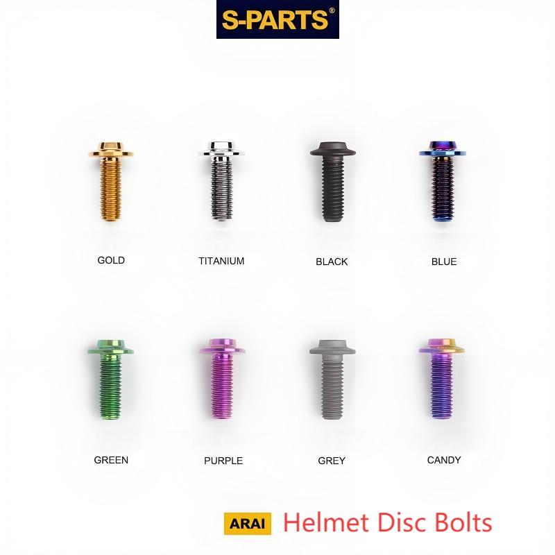 M5/M6x12mm Titanium Disc Bolts for ARAI RAPIDE-NEO Helmet Series