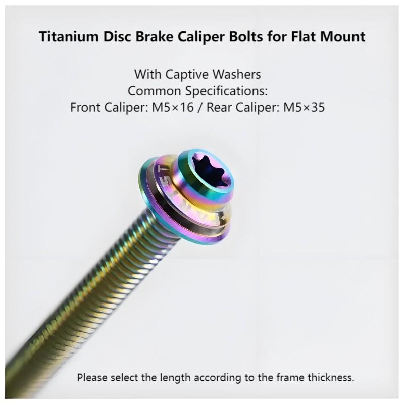 M5 Titanium Disc Brake Caliper Bolts for Flat Mount – Fits Shimano R8170/R8070 (16–45mm)-4