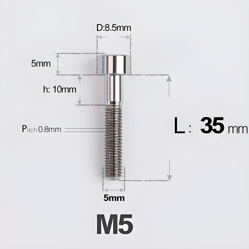 M5*30 35 40 45 50MM Titanium Bolts For Bicycle Stem