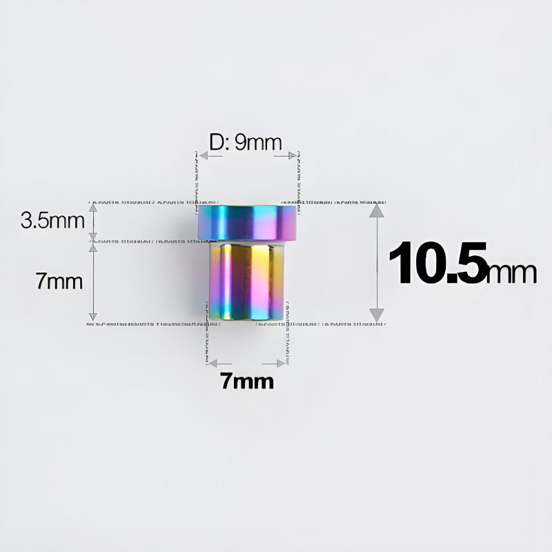M5 Titanium Locknuts Ti Lock Nuts for Mountain and Road Bikes