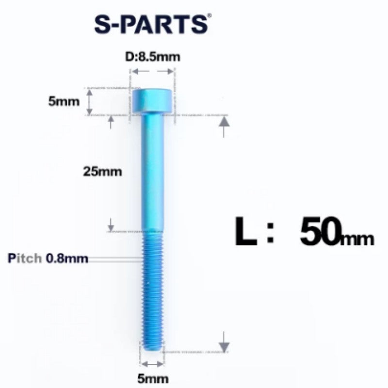 M5*30 35 40 45 50MM Titanium Bolts For Bicycle Stem