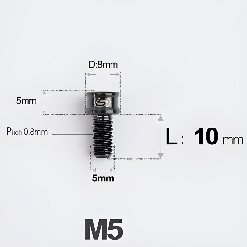 M5x10/12/16/18MM Titanium Bolts For Bike & Motorcycle
