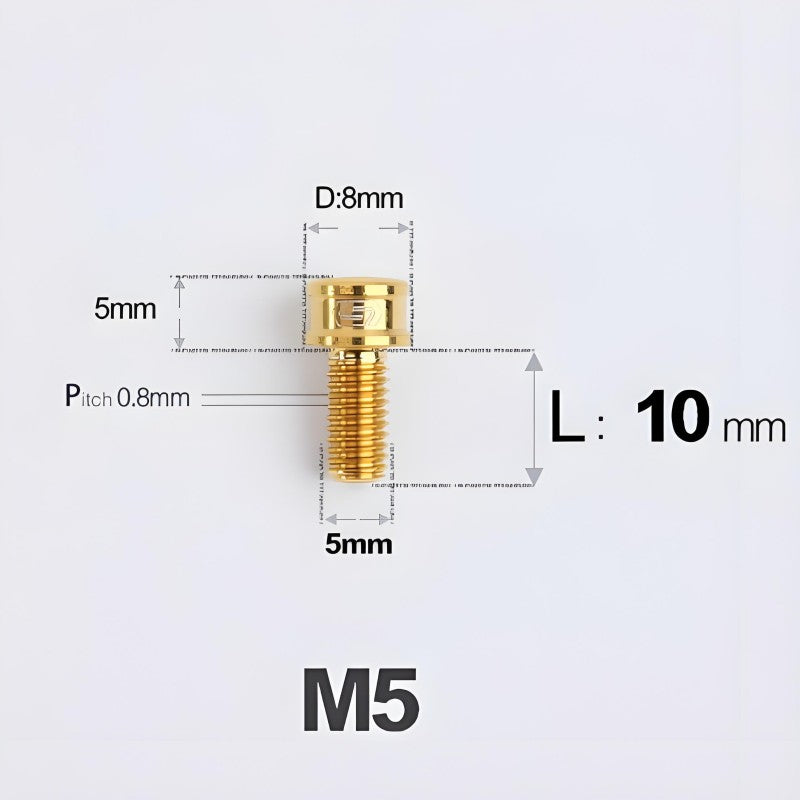 M5x10/12/16/18MM Titanium Bolts For Bike & Motorcycle