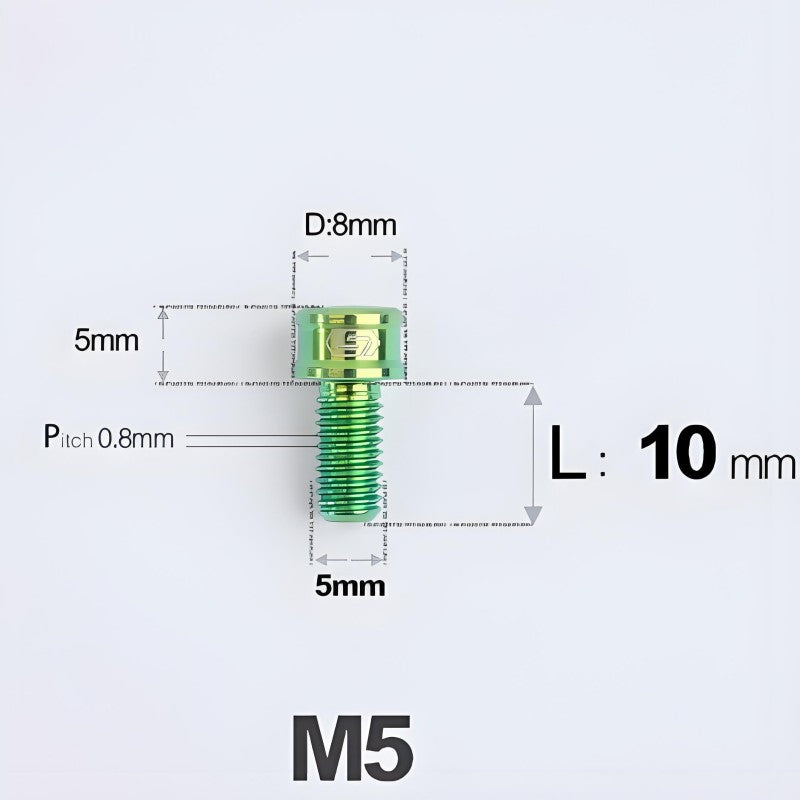 M5x10/12/16/18MM Titanium Bolts For Bike & Motorcycle