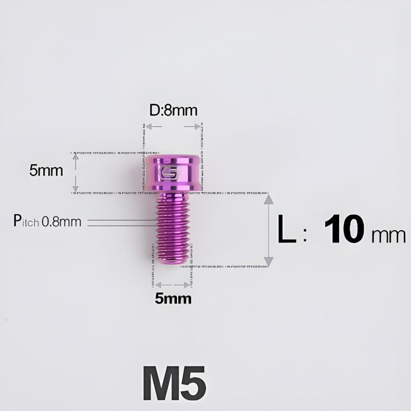 M5x10/12/16/18MM Titanium Bolts For Bike & Motorcycle