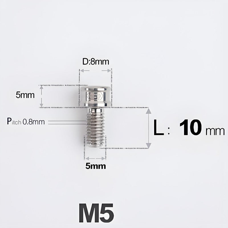 M5x10/12/16/18MM Titanium Bolts For Bike & Motorcycle