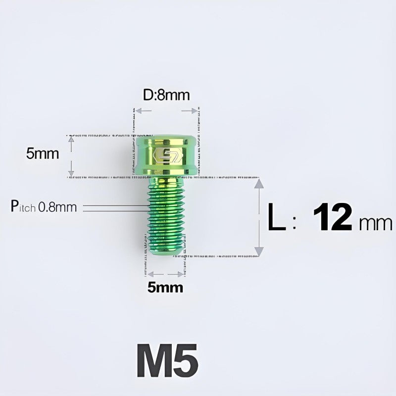 M5x10/12/16/18MM Titanium Bolts For Bike & Motorcycle