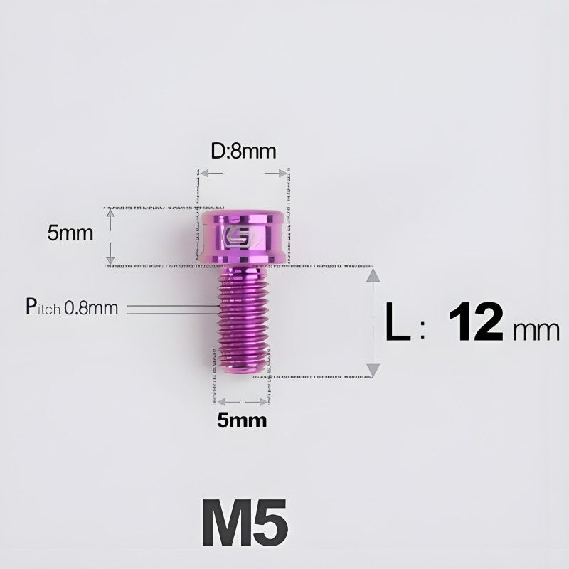 M5x10/12/16/18MM Titanium Bolts For Bike & Motorcycle