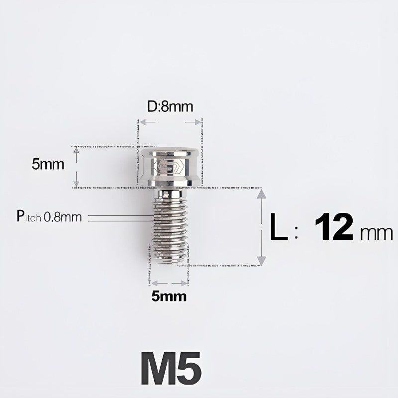 M5x10/12/16/18MM Titanium Bolts For Bike & Motorcycle