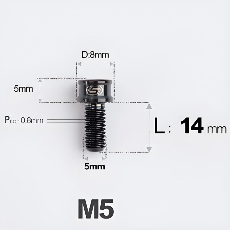 M5x10/12/16/18MM Titanium Bolts For Bike & Motorcycle