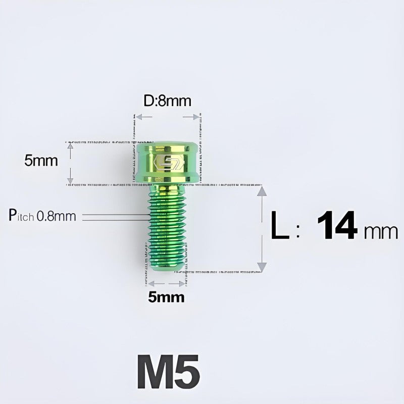 M5x10/12/16/18MM Titanium Bolts For Bike & Motorcycle