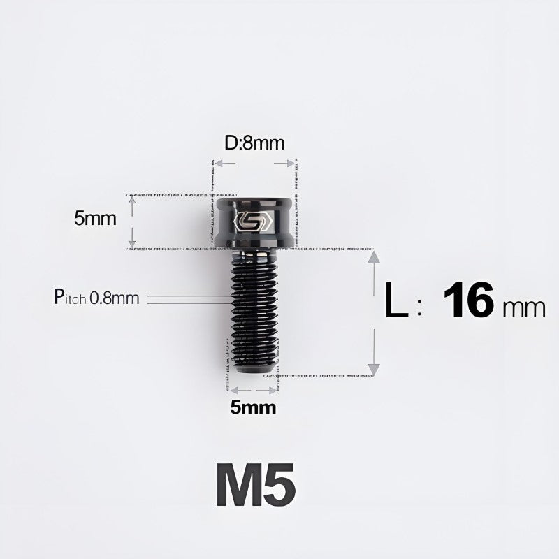 M5x10/12/16/18MM Titanium Bolts For Bike & Motorcycle