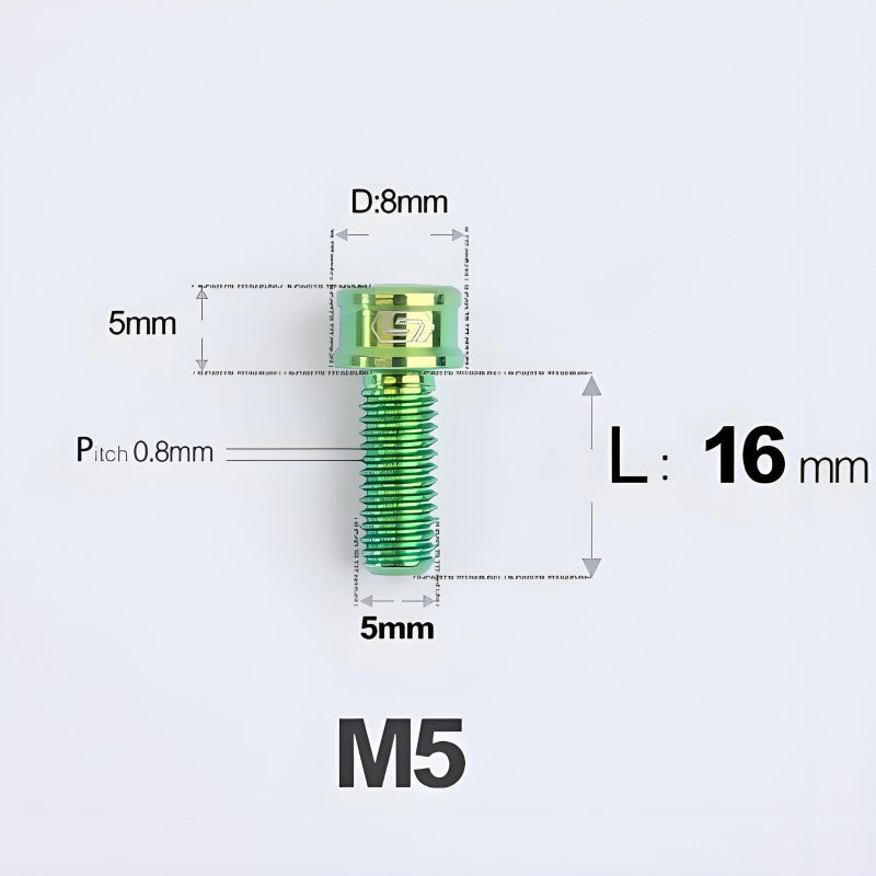 M5x10/12/16/18MM Titanium Bolts For Bike & Motorcycle