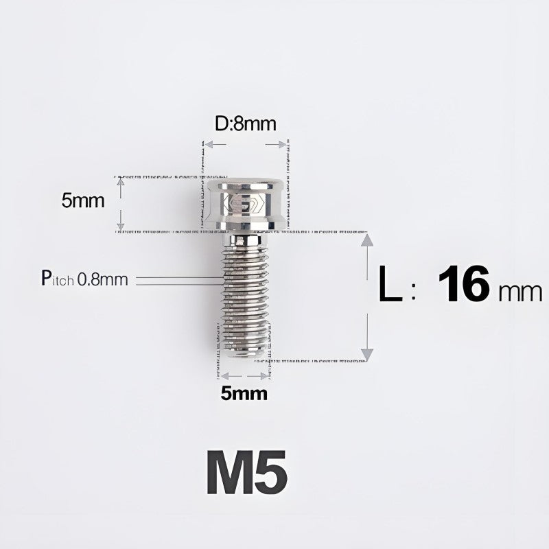 M5x10/12/16/18MM Titanium Bolts For Bike & Motorcycle
