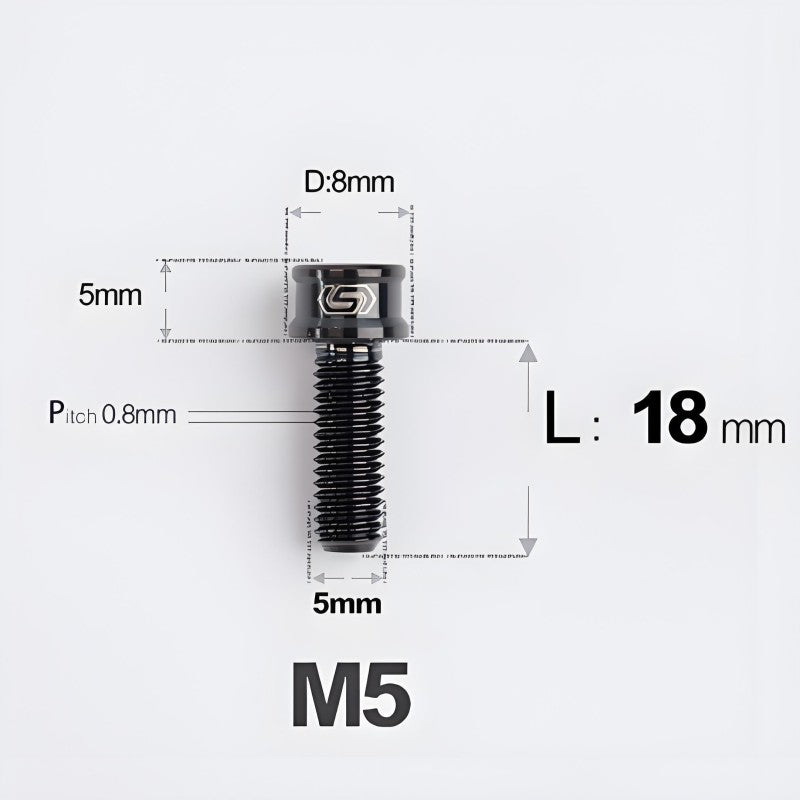 M5x10/12/16/18MM Titanium Bolts For Bike & Motorcycle