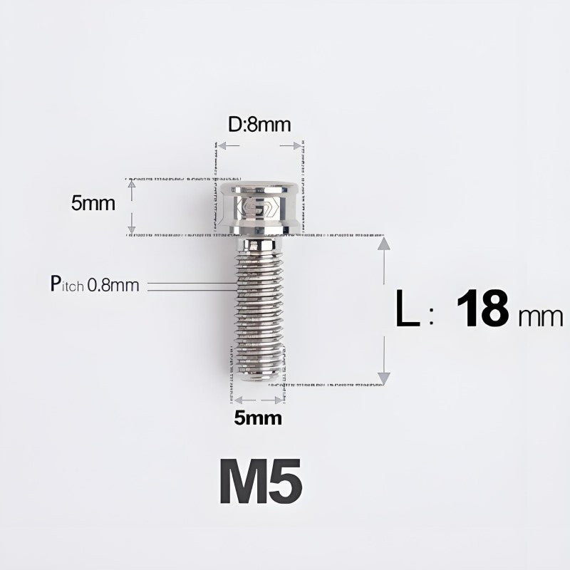 M5x10/12/16/18MM Titanium Bolts For Bike & Motorcycle
