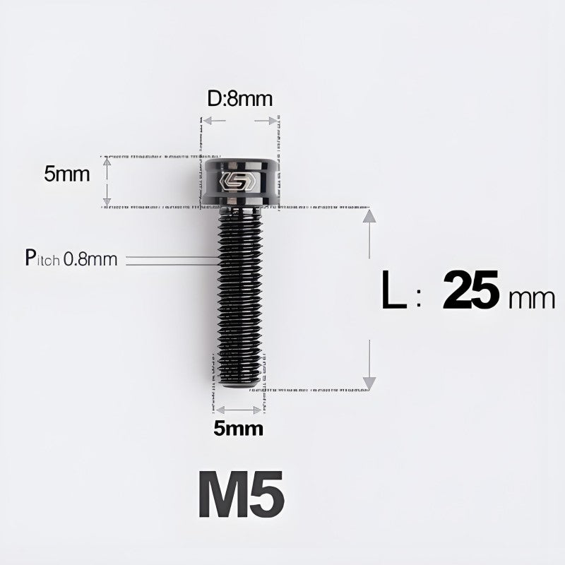 M5x10/12/16/18MM Titanium Bolts For Bike & Motorcycle