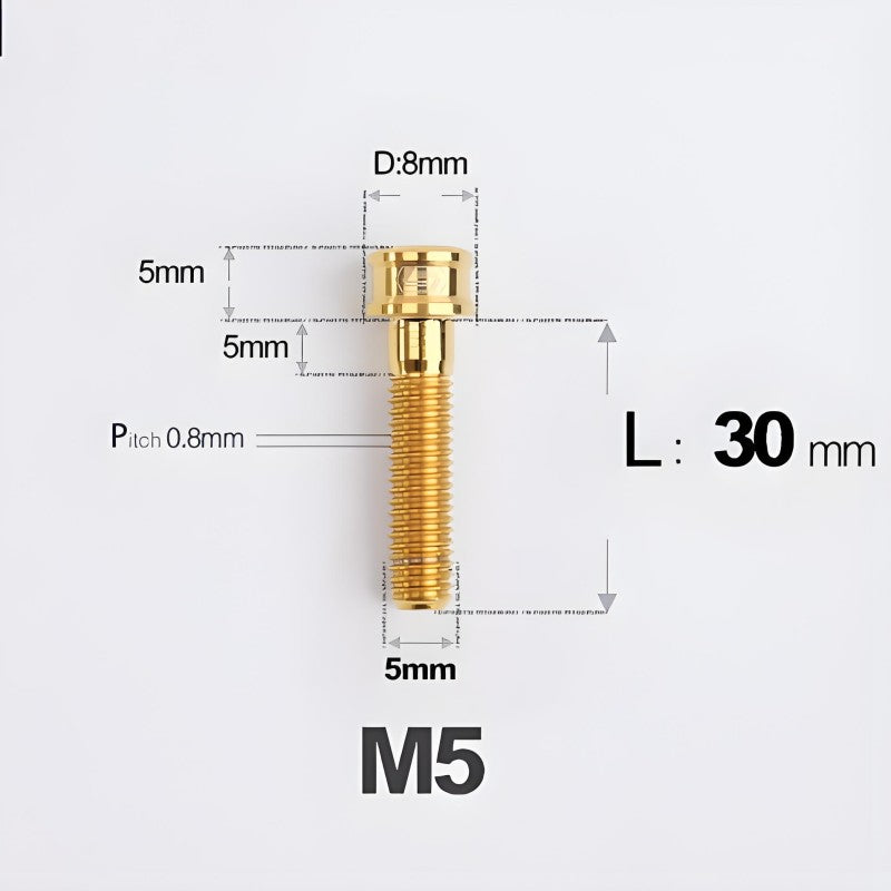 M5x10/12/16/18MM Titanium Bolts For Bike & Motorcycle