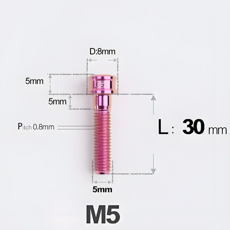 M5x10/12/16/18MM Titanium Bolts For Bike & Motorcycle