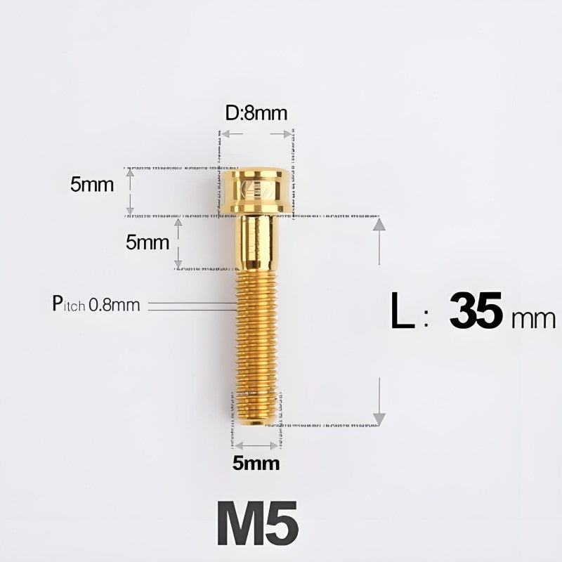M5x10/12/16/18MM Titanium Bolts For Bike & Motorcycle