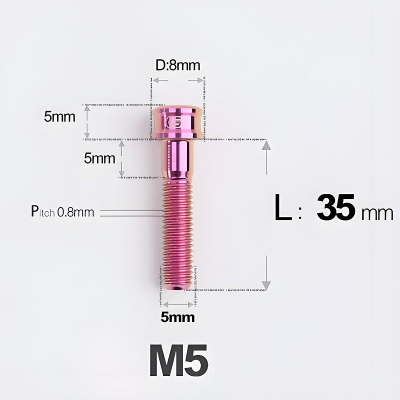 M5x10/12/16/18MM Titanium Bolts For Bike & Motorcycle