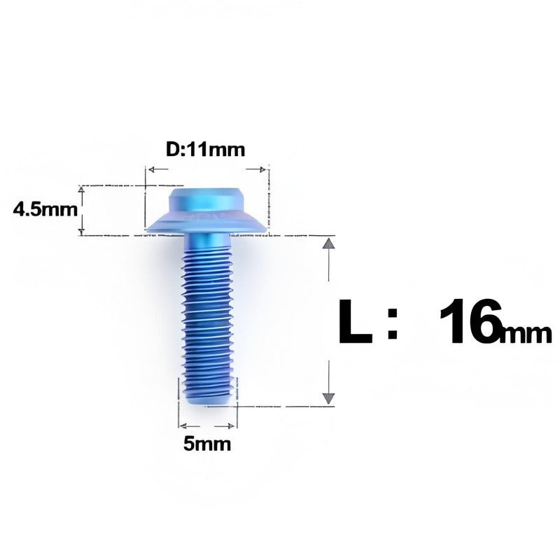 M5xL16mm Titanium Disc Brake Caliper Bolts for Flat Mount – Fits Shimano R8170/R8070 indigo
