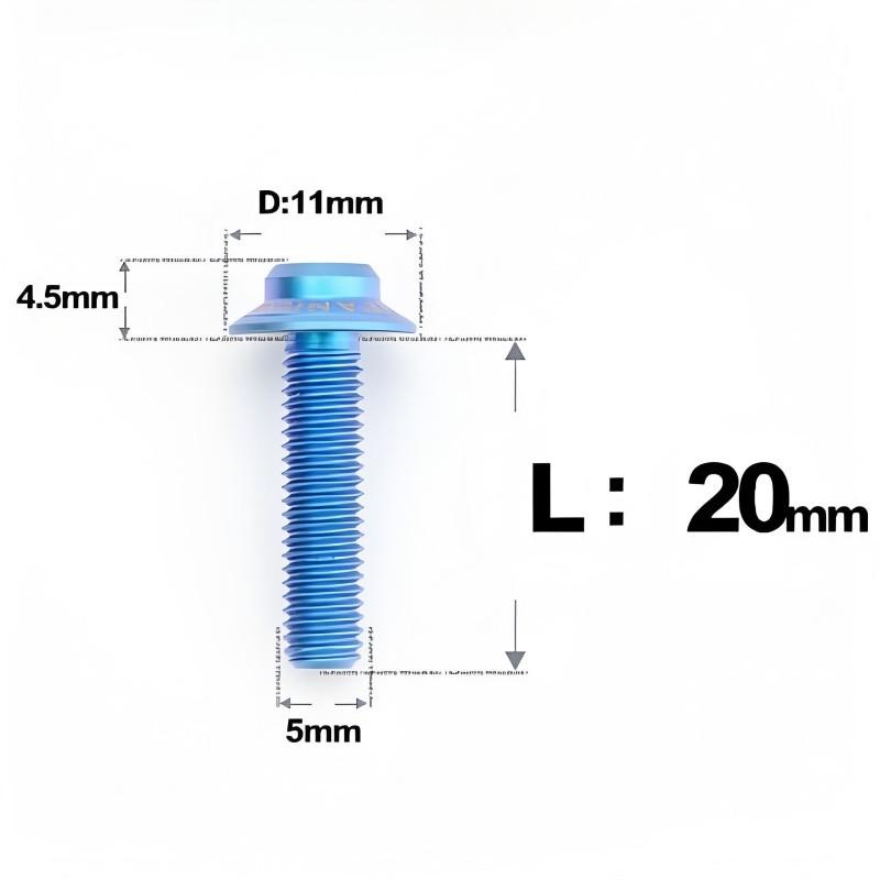 M5xL20mm Titanium Disc Brake Caliper Bolts for Flat Mount – Fits Shimano R8170/R8070 indigo