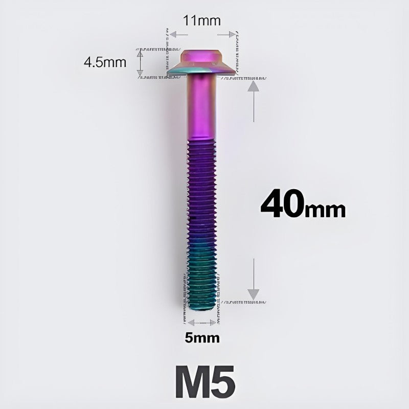 M5 Titanium Disc Brake Caliper Bolts for Flat Mount Fits Shimano R8170 R8070 40mm Candy