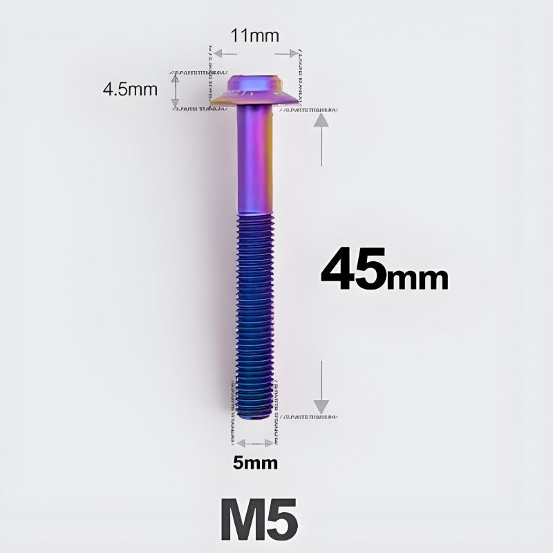 M5 Titanium Disc Brake Caliper Bolts for Flat Mount Fits Shimano R8170 R8070 45mm candy