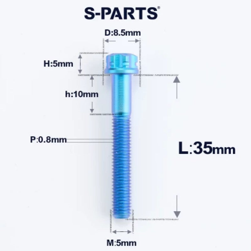 M5 X L35 - 95MM Titanium Bolts For Motorcycle & Bike