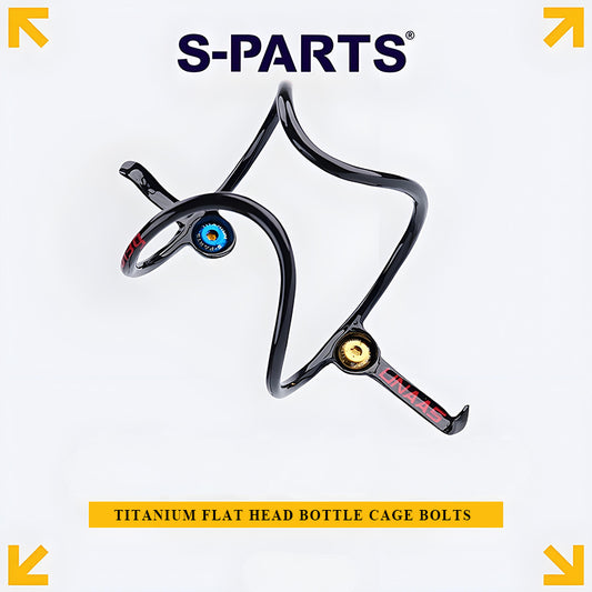 M5x12mm Titanium Flat Head Bottle Cage Bolts for MTB & Road Bikes