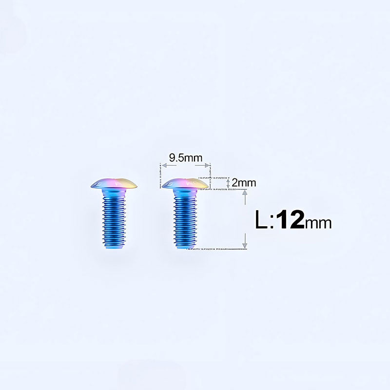 M5x12mm Titanium Flat Head Bottle Cage Bolts for MTB & Road Bikes