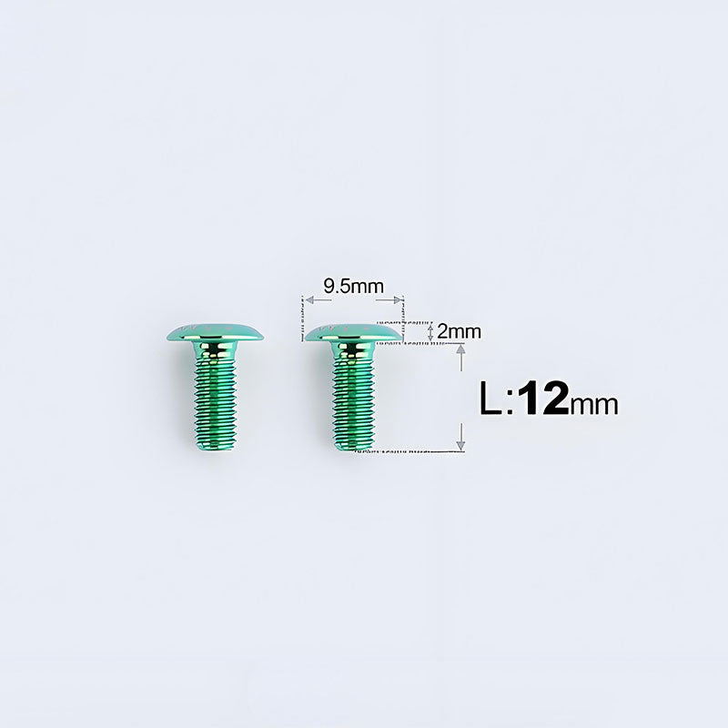 M5x12mm Titanium Flat Head Bottle Cage Bolts for MTB & Road Bikes