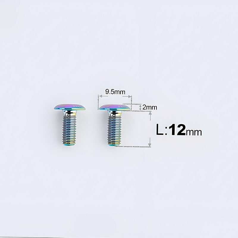 M5x12mm Titanium Flat Head Bottle Cage Bolts for MTB & Road Bikes