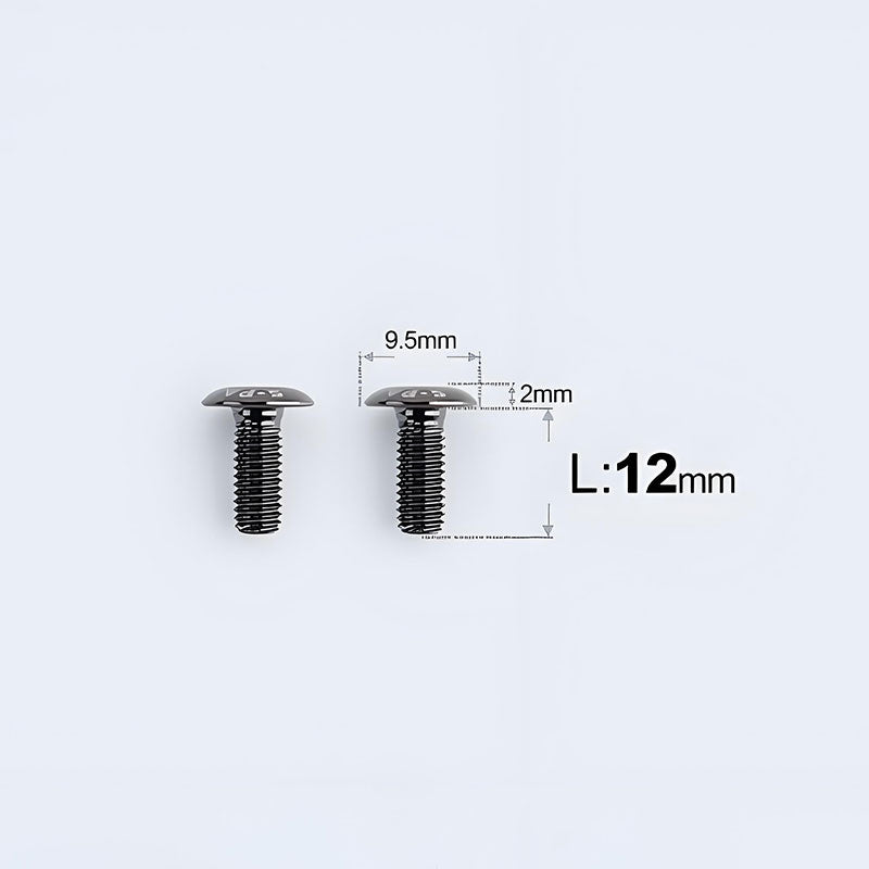 M5x12mm Titanium Flat Head Bottle Cage Bolts for MTB & Road Bikes