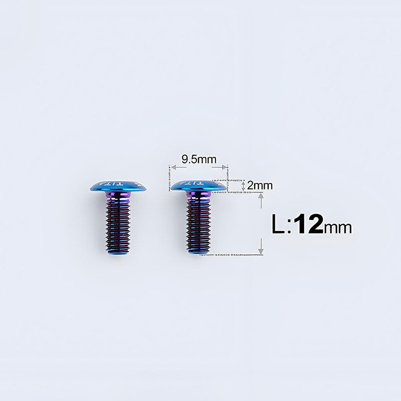M5x12mm Titanium Flat Head Bottle Cage Bolts for MTB & Road Bikes