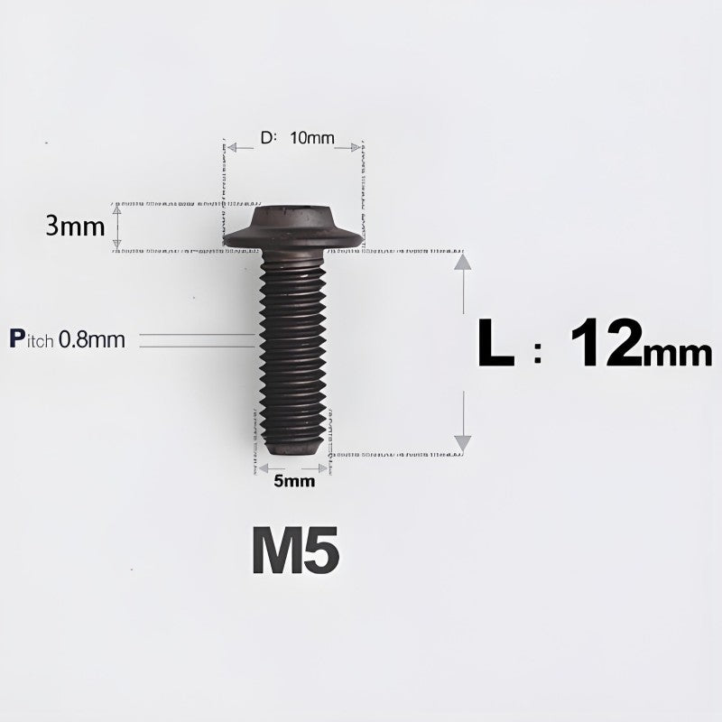 M5/M6x12mm Titanium Disc Bolts for ARAI RAPIDE-NEO Helmet Series