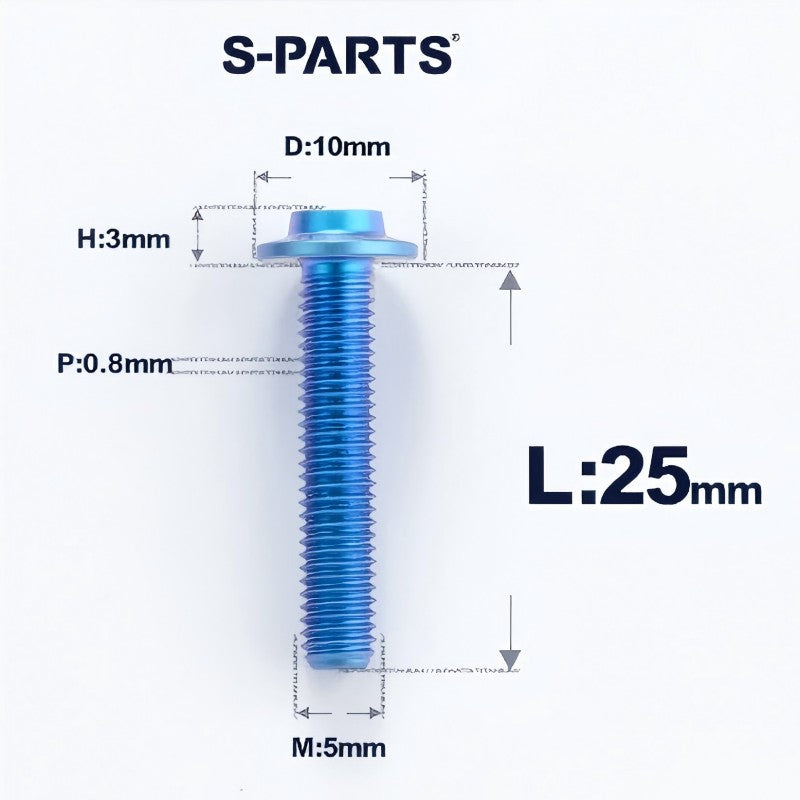 M5x6-30mm Titanium Bolts for E-bike & Motorcycle - D10mm