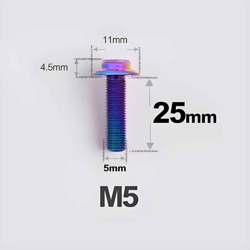 M5xL25mm Titanium Disc Brake Caliper Bolts for Flat Mount – Fits Shimano R8170/R8070 Candy