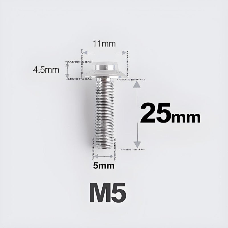 M5xL25mm Titanium Disc Brake Caliper Bolts for Flat Mount – Fits Shimano R8170/R8070 Titanium