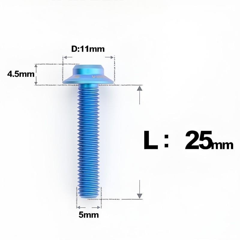 M5xL25mm Titanium Disc Brake Caliper Bolts for Flat Mount – Fits Shimano R8170/R8070 indigo