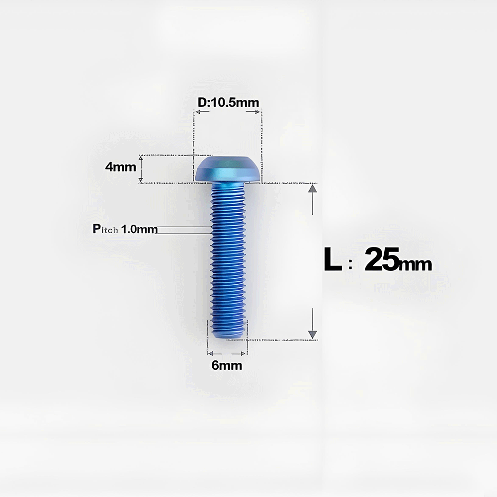 M6 x 25mm Titanium Master Cylinder Base Mounting Bolts for Brembo RCS / RCS Corsa Corta