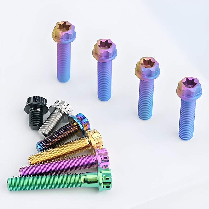 M6 Titanium Full Thread Bolts (8-30mm) for Motorcycles, Bicycles, and E-Bikes