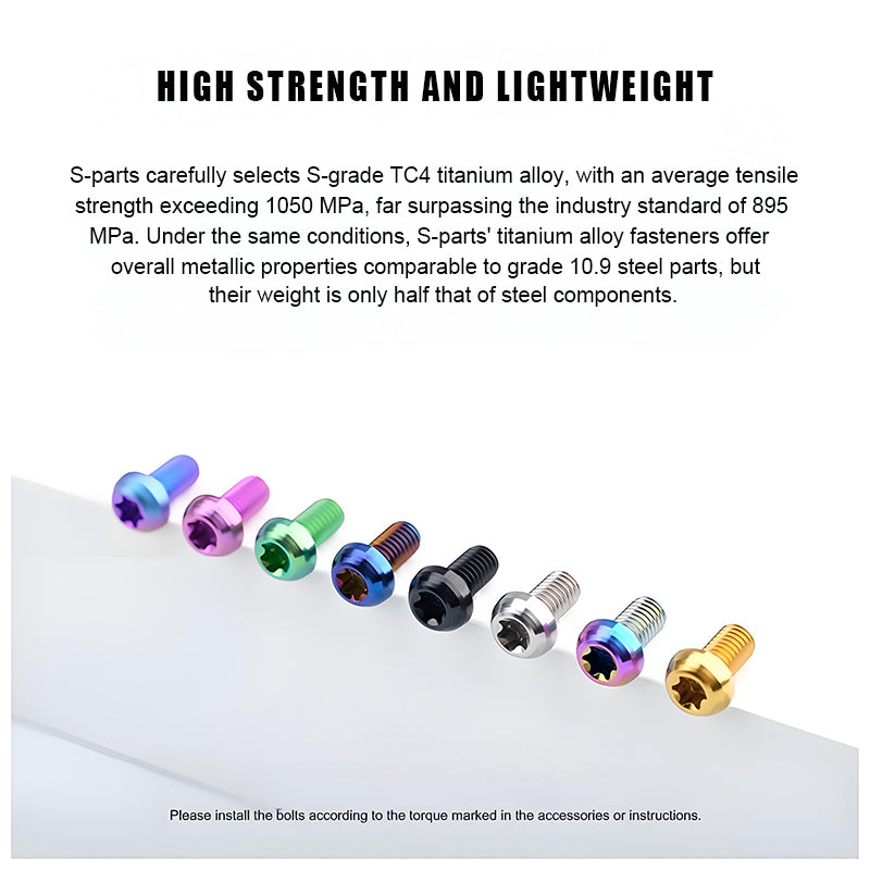 M6 X L8 20 35MM Top Cap Headset Titanium Bolt For Bike