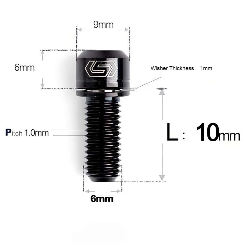 M6*17/19/25/30 Crankset Titanium Bolts with Washers for Disc Brake