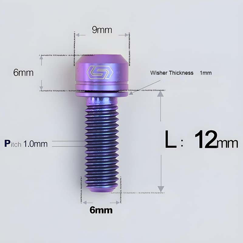 M6*17/19/25/30 Crankset Titanium Bolts with Washers for Disc Brake