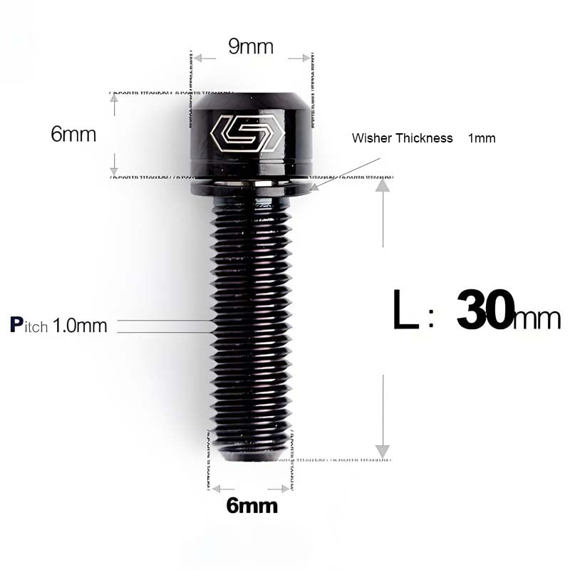 M6*17/19/25/30 Crankset Titanium Bolts with Washers for Disc Brake